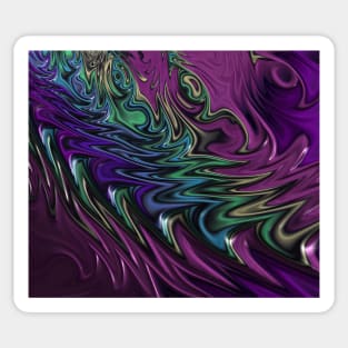 Purple Rainbow Swirls Fractal Texture Sticker